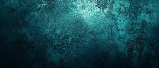 Grunge Textured Banner. Black, Green, and Blue Abstract Background