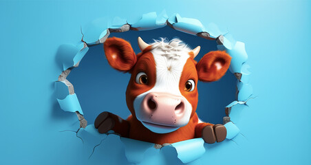 Obraz premium cow cartoon