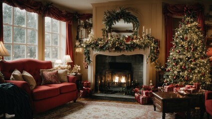 Christmas in a big house