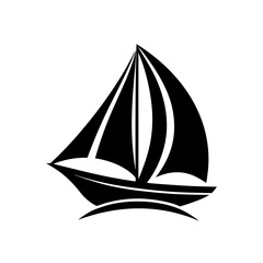 Sail logo design silhouette vector template illustration