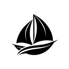 Sail logo design silhouette vector template illustration
