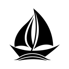Sail logo design silhouette vector template illustration
