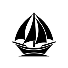 Sail logo design silhouette vector template illustration