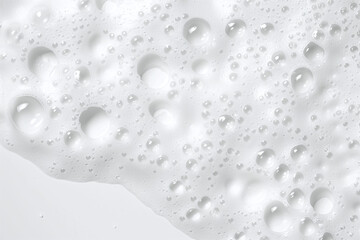 Fototapeta premium White soap foam bubbles, isolated on white background