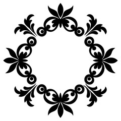 Abstract floral ornamental borders silhouette vector  illustration