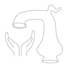  single line art of world water day good for world water day celebrate. line art.