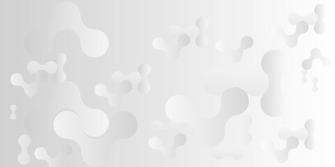 Vector white and gray gradient light abstract ornament wave paper gradient meatball wallpaper. modern creative geometric backdrop design pattern background for website banner template design.