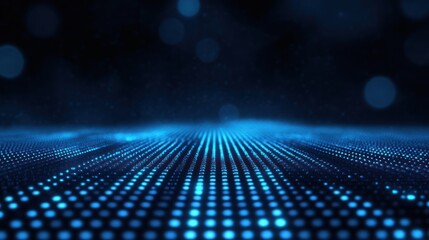 Abstract Blue Glowing Dots