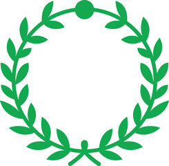 green laurel wreath vector illustration