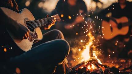 Obraz premium Campfire Music