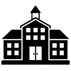 School building icon isolated vector illustration on white background

