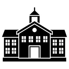 School building icon isolated vector illustration on white background
