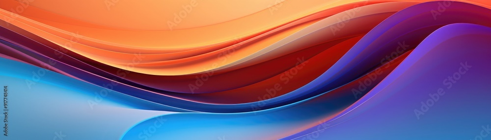 Poster abstract 3d geometric waves with sharp curves, vibrant design