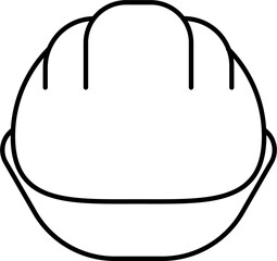Hard hat icon outline vector illustration