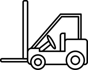 Forklift icon outline vector illustration