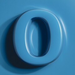 3D letter 'O' with a bold, glossy finish in a vibrant black solid background Generative by Ai 