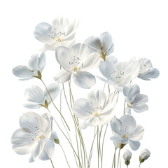 Obraz premium Natural White Spring Flowers with Transparent Background