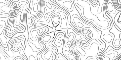 The concept of a conditional geography scheme and  contour line map vector. Different Linear Terrain Texture.