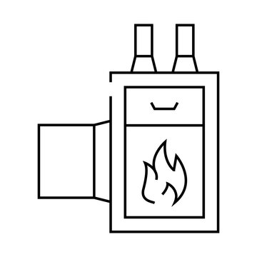 recommend clip art: furnace equipment line icon vector. furnace equipment sign. isolated contour symbol black illustration