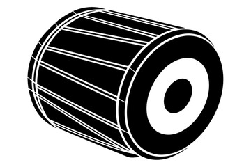 Dhol silhouette, dhol icon, vector illustration