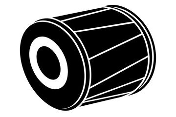 Dhol silhouette, dhol icon, vector illustration