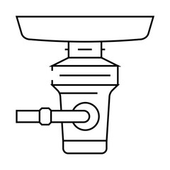 garbage disposal line icon vector. garbage disposal sign. isolated contour symbol black illustration