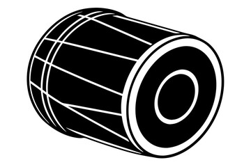 Dhol silhouette, dhol icon, vector illustration