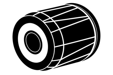 Dhol silhouette, dhol icon, vector illustration