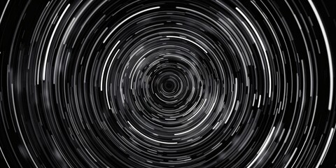 Monochrome stripes spiral with rapid movement and tactile finish.