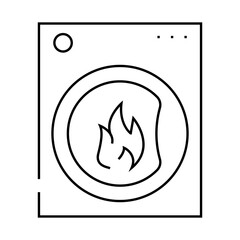 dryer machine for dry clothes line icon vector. dryer machine for dry clothes sign. isolated contour symbol black illustration