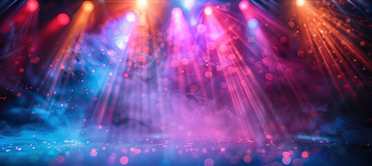 Colorful Stage Lights with Bokeh