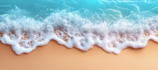 Obraz premium Light Blue Sea and Sandy Beach Background
