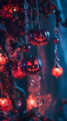 Halloween party with unique ornaments, All kinds of party supplies Halloween, Happy Halloween background