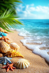 Obraz premium Gentle Waves and Sandy Beach View