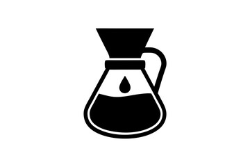 Coffee maker silhouette vector illustration on a white background