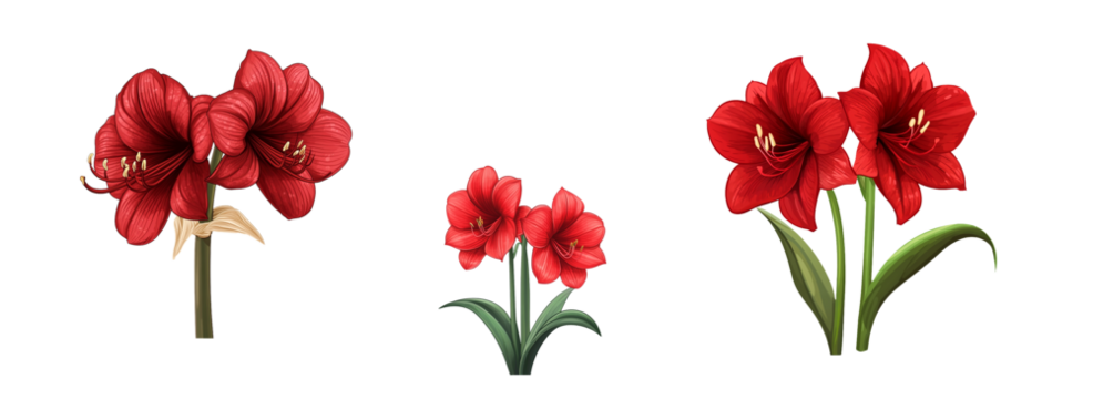 Amaryllis cartoon vector illustration clipart