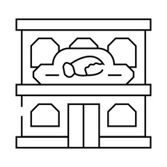 seafood restaurant line icon vector. seafood restaurant sign. isolated contour symbol black illustration