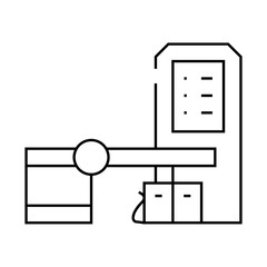 petroleum station line icon vector. petroleum station sign. isolated contour symbol black illustration