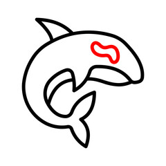 Obraz premium Killer Whale Dual Tone