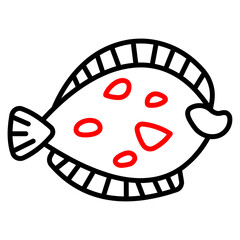 Flounder Fish Dual Tone