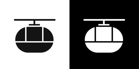 cableway funicular icon Symbol mark in filled style