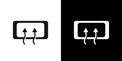 Car demister icon Symbol mark in filled style