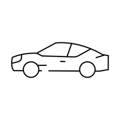 grand tourer car line icon vector. grand tourer car sign. isolated contour symbol black illustration