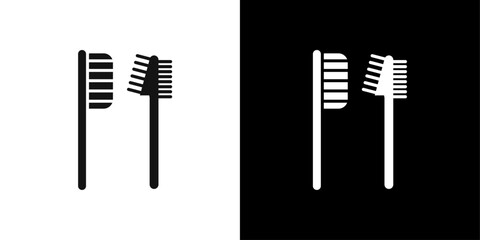 Eyebrow brush icon Symbol mark in filled style