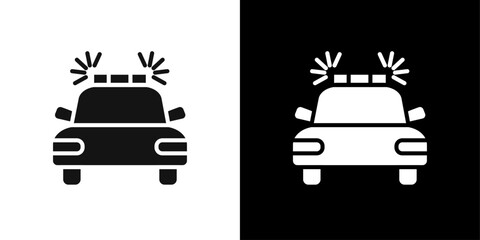 Flashing police car icon Symbol mark in filled style