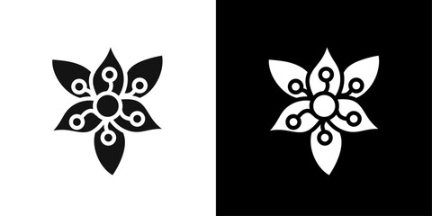 gladiolus icon Symbol mark in filled style