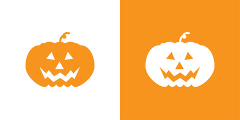 Halloween pumpkin icon Symbol mark in filled style