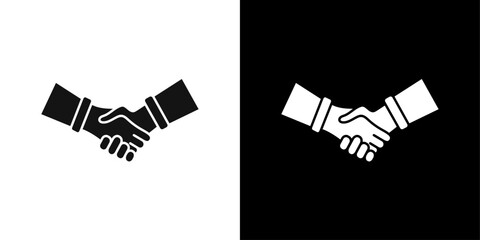 Handshake icon Symbol mark in filled style