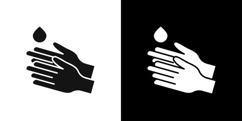 hand gel icon Symbol mark in filled style