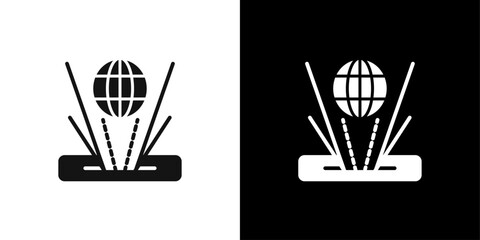 Holographic Display icon Symbol mark in filled style